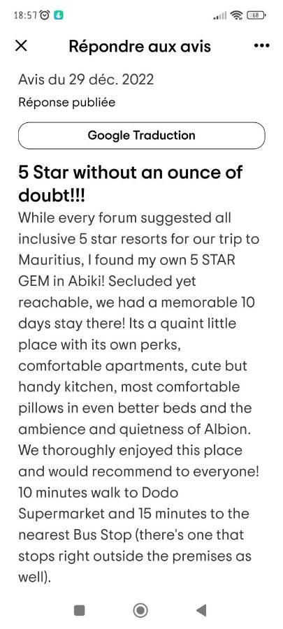 Abiki Mauritius Apartment Albion Ngoại thất bức ảnh